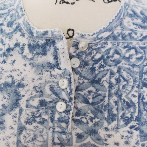 Sag Harbor Henley Style Top Petite L - Picture 2 of 4